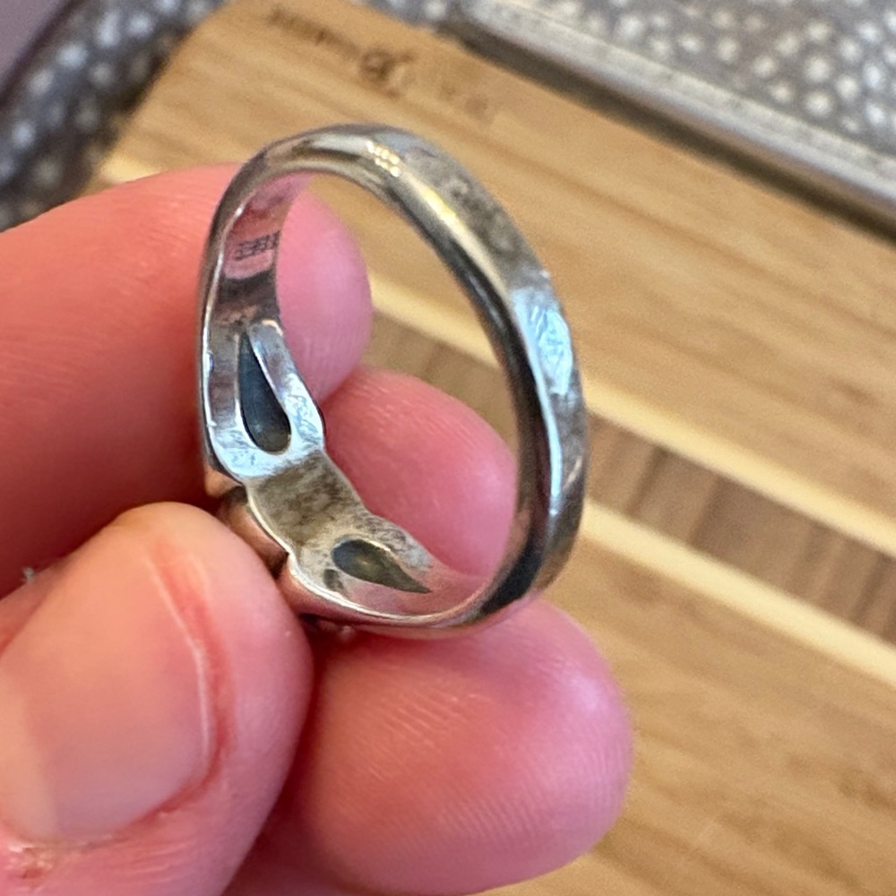 James Avery Retired Silver Pearl Ring - Picture 7 of 16